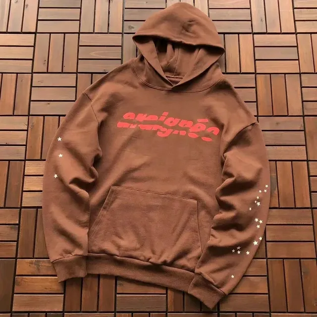 Sp5der Hooded Sweatshirt Star Print