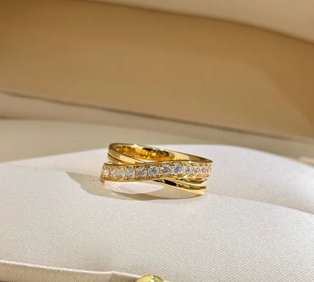 Cartier Juste Un Clou Ring Double Band Paved