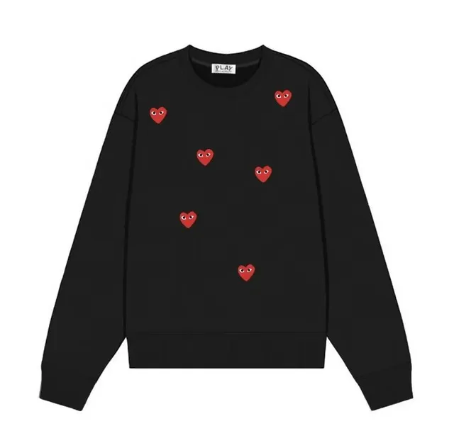 Comme des Garçons Heart Sweatshirt Scattered Hearts