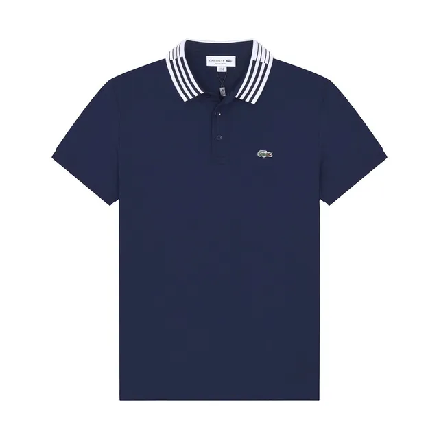 Lacoste Polo Shirt Striped Collar