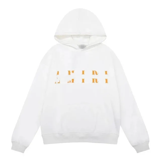 Amiri Hoodie Orange Logo Print