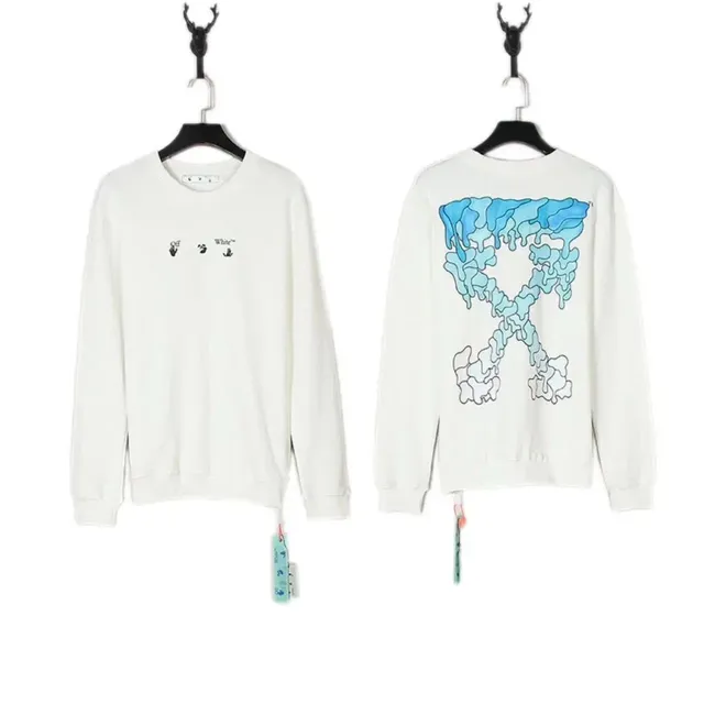Off-White Crewneck Sweatshirt Blue Gradient Arrow Print