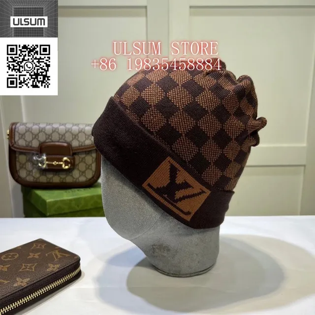 Louis Vuitton Knit Beanie Damier Pattern