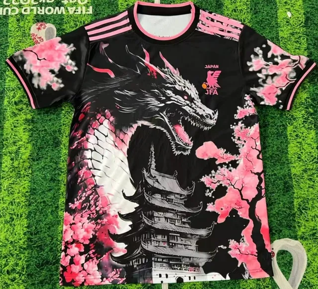 Adidas Japan National Team Jersey Dragon & Cherry Blossom Print