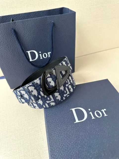 Dior Oblique Belt Navy and White Monogram