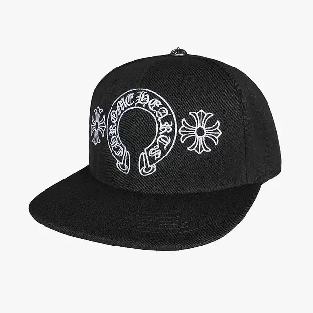 Chrome Hearts Snapback Cap Cross and Horseshoe Embroidery