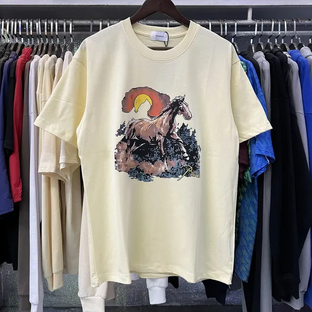 Rhude Graphic Tee Horse Print
