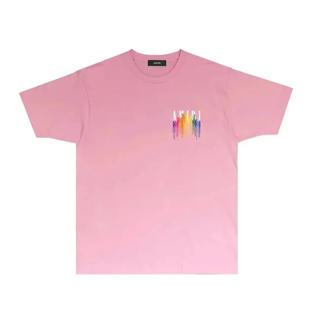 Amiri Graphic Tee Rainbow Drip Logo