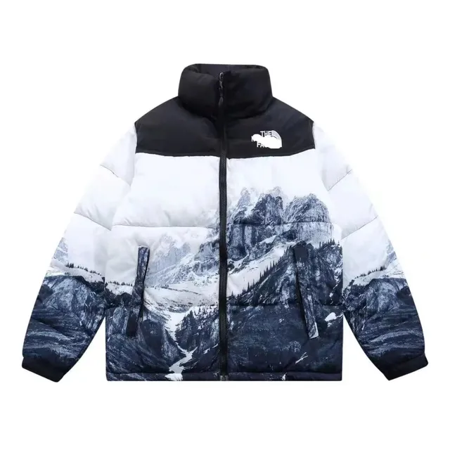The North Face Nuptse Jacket Mountain Print