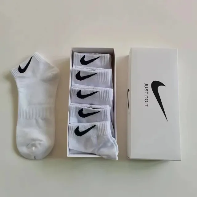 Nike短袜-五双白色