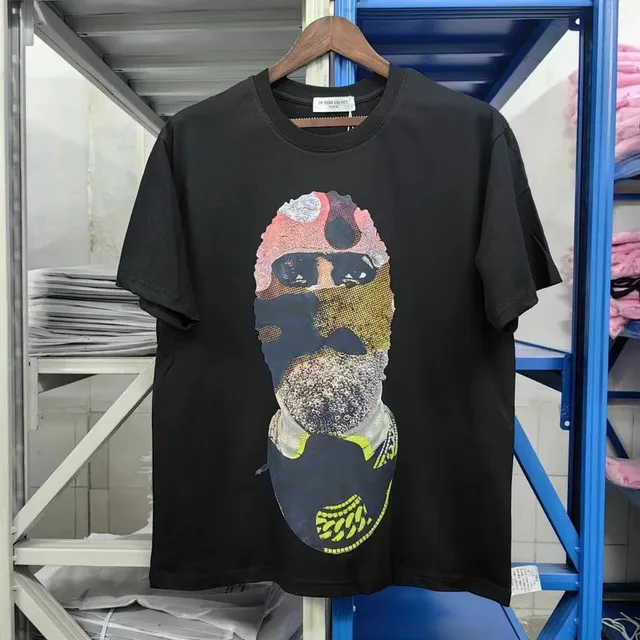 Maison Margiela Graphic T-Shirt Multi-Color Pixelated Face Print