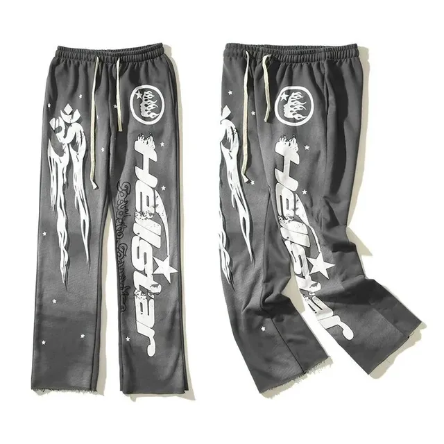 Hellstar Graphic Sweatpants Flame Logo Print