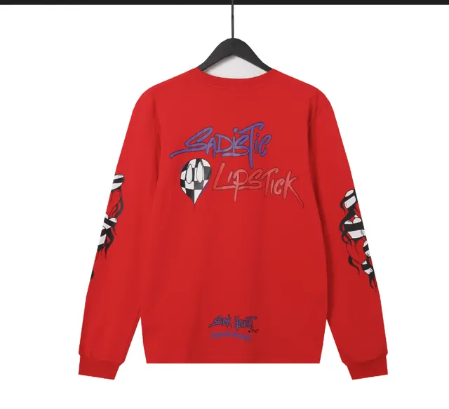 Chrome Hearts Graphic Sweatshirt Sadistic Lipstick Print