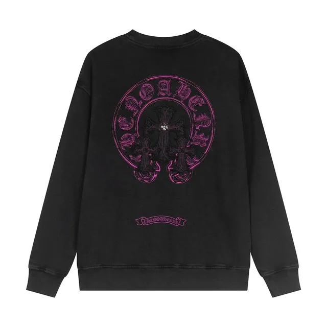 Chrome Hearts Crewneck Sweatshirt Embroidered Cross Logo