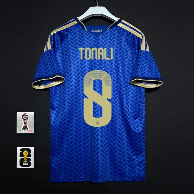 Italy home jersey, number 8 with captain's armband