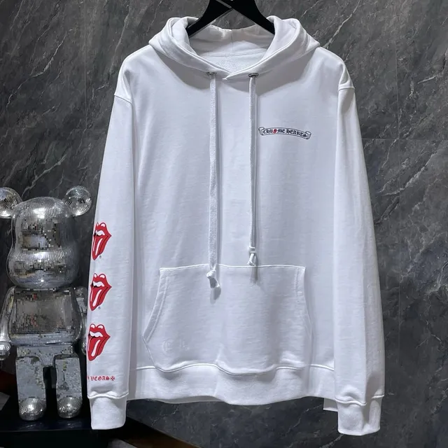 Chrome Hearts Hoodie Rolling Stones Tongue Print