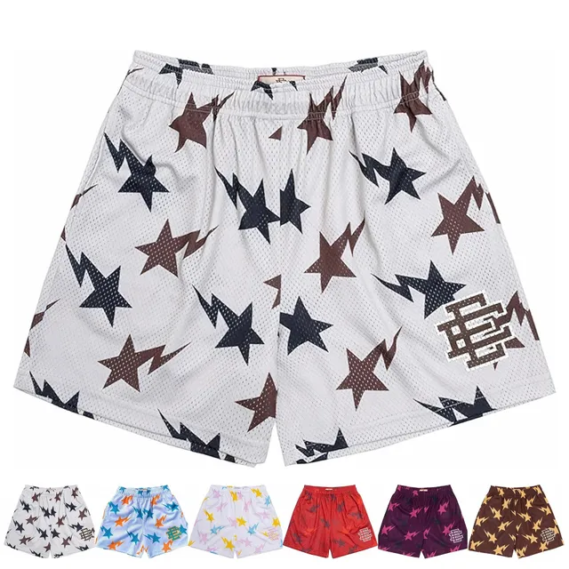 Eric Emanuel Star Mesh Shorts Lightning Star Print