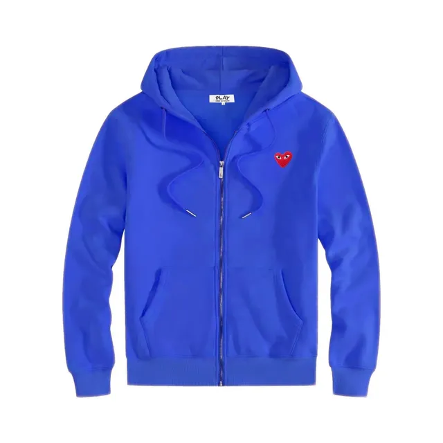 Comme des Garçons Zip-Up Hoodie Red Heart