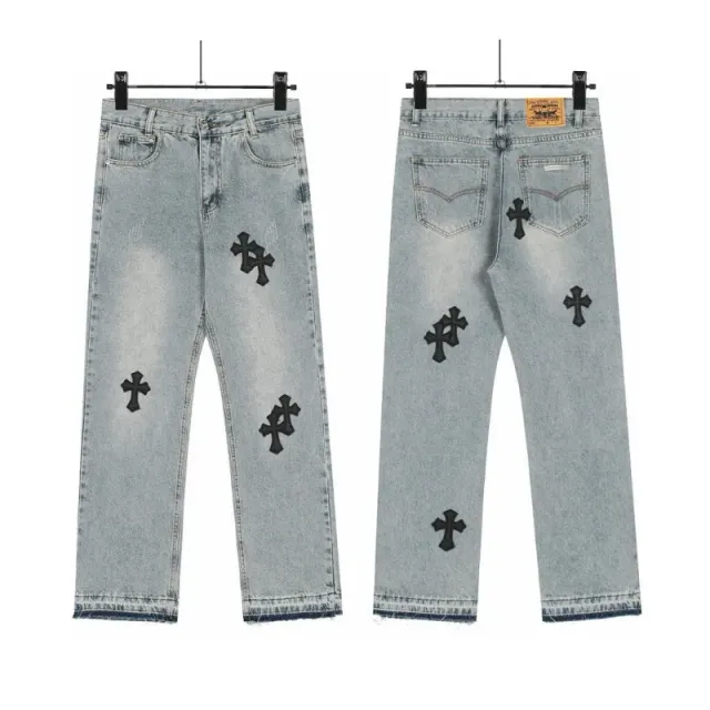 Chrome Hearts Straight Fit Jeans Cross Patch