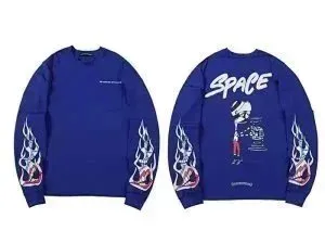 Long-Sleeve Tee Flame Print