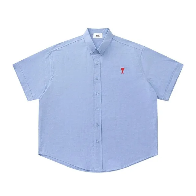 AMI Paris Short-Sleeve Shirt Heart Logo
