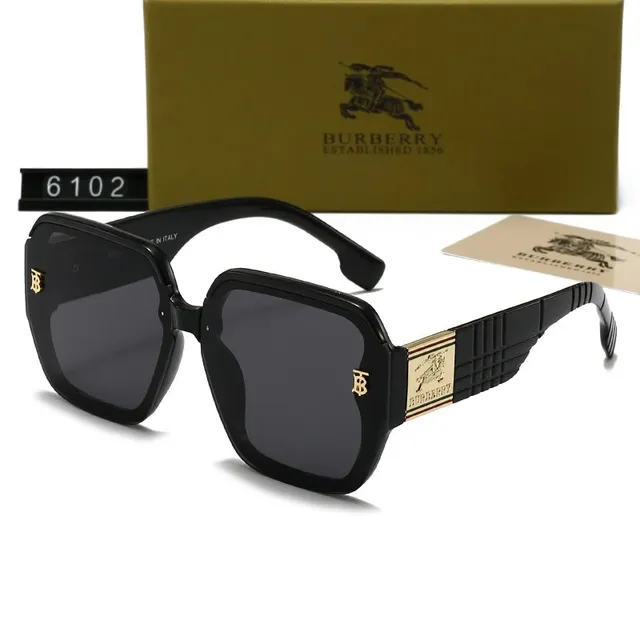 Burberry Square Sunglasses Gold Logo Detail