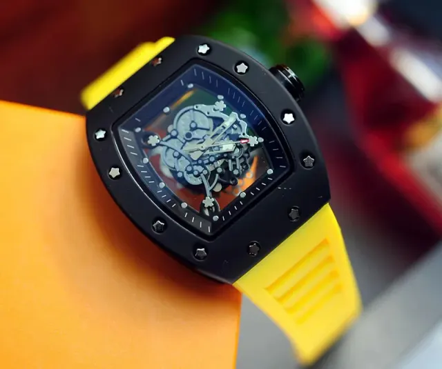 Richard Mille RM 011 Skeletton Yellow Strap