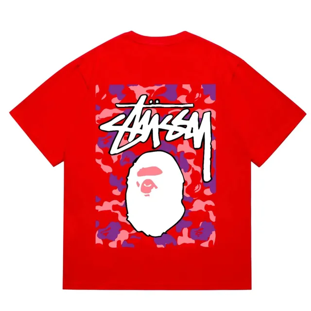 Stüssy Graphic Tee Bape Camo Stussy Collaboration