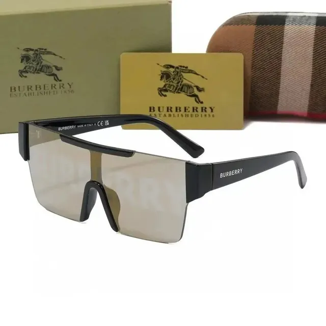Burberry Shield Sunglasses Black Frame Gradient Lens