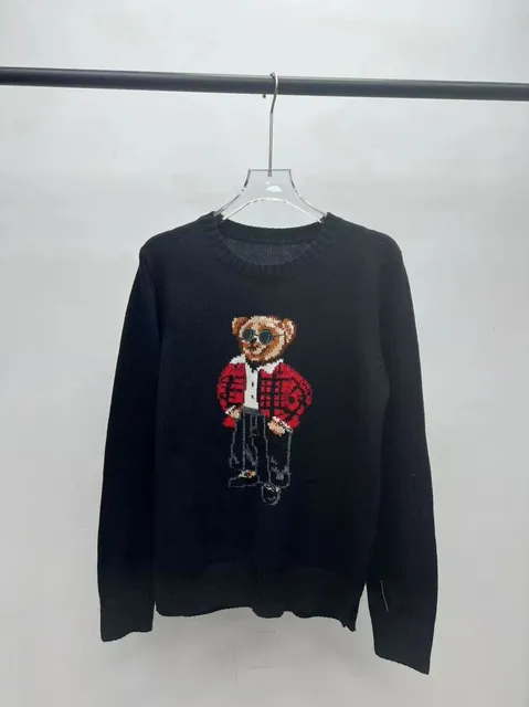 Polo Ralph Lauren Polo Bear Sweater Embroidered Bear in Red Plaid