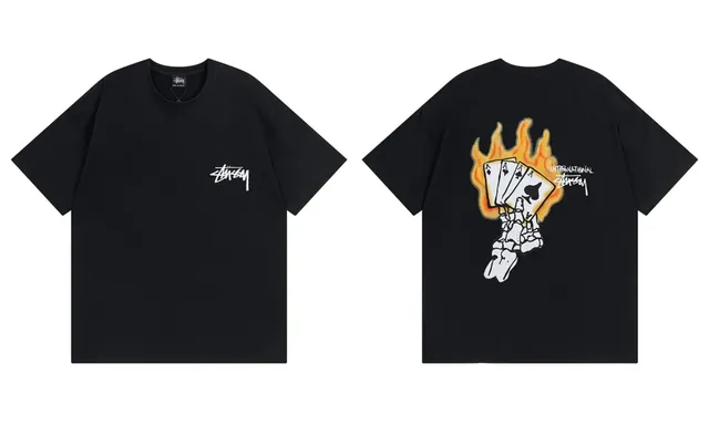 Stüssy Graphic T-Shirt Flaming Aces