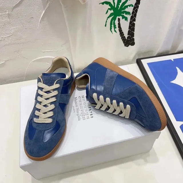 Maison Margiela Future Sneaker Blue Suede and Leather