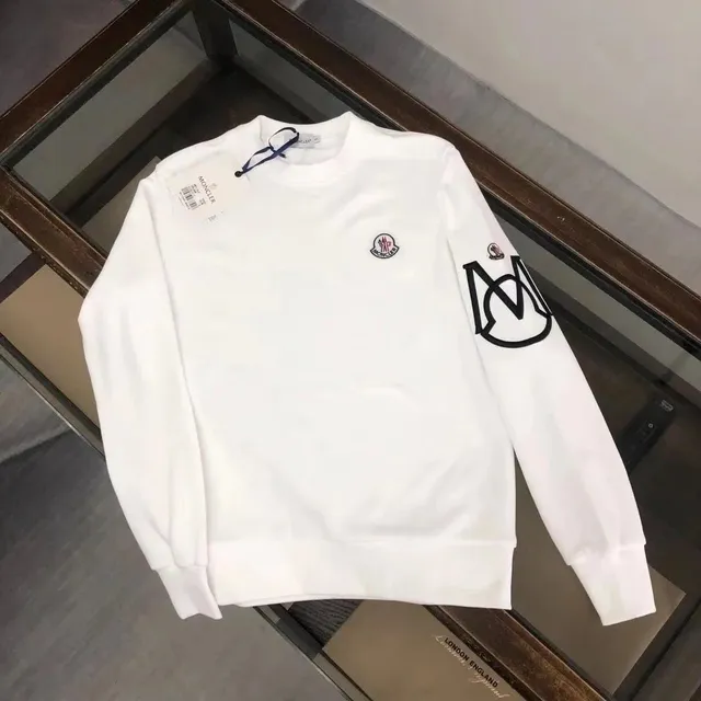 Moncler Crewneck Sweatshirt Logo Patch & Sleeve Print