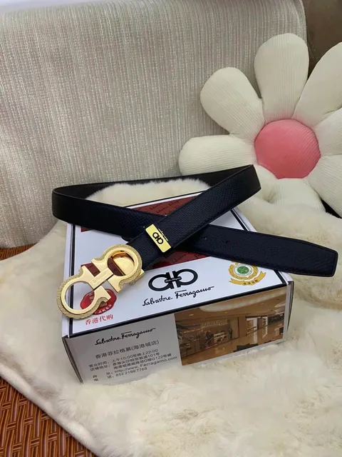 Ferragamo Gancini Belt Gold Buckle