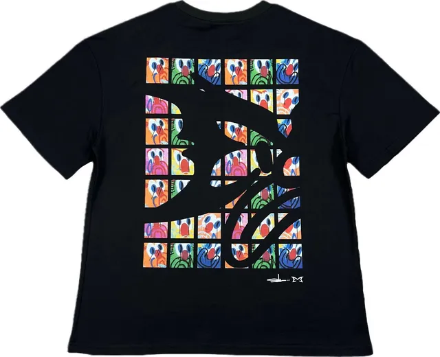 Stüssy × Takashi Murakami Graphic Tee Murakami Grid Print