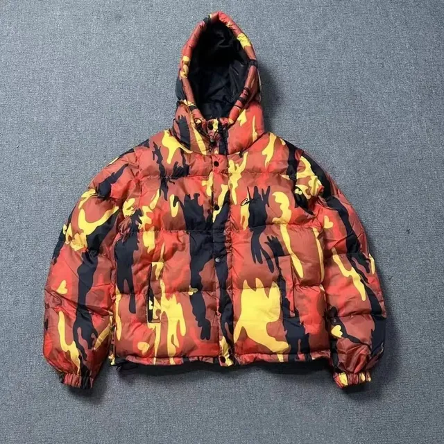 Broken Planet Puffer Jacket Flame Camo