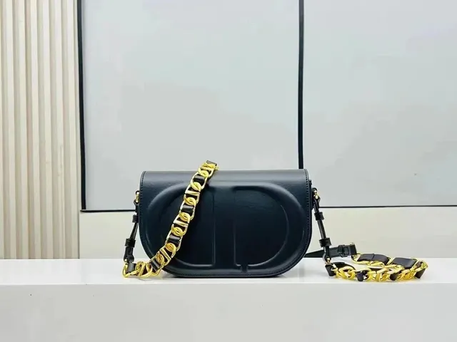 Dior B22 Saddle Bag Gold Chain