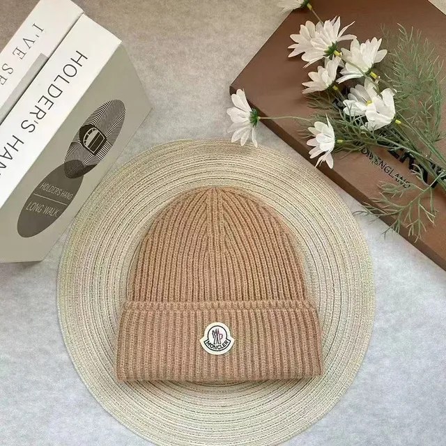 Moncler Ribbed Beanie Logo Patch