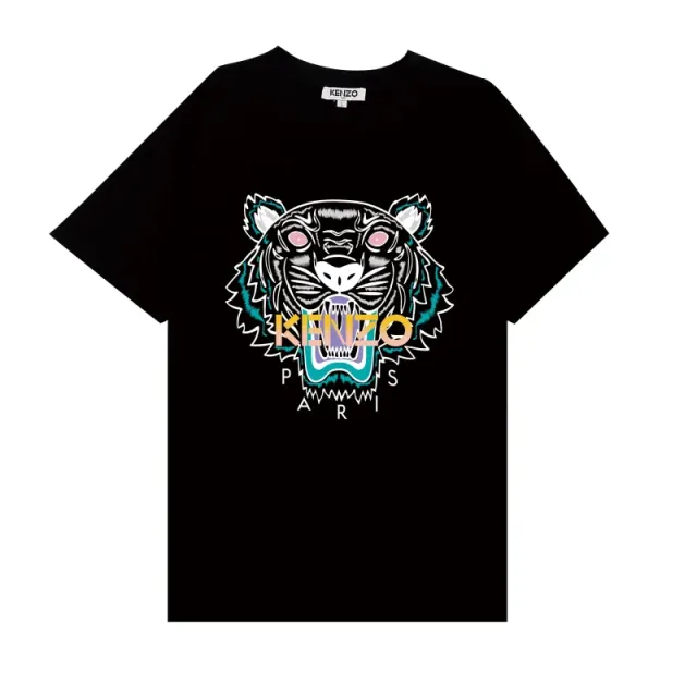 Kenzo Tiger Graphic Tee Multi-Color Tiger Print