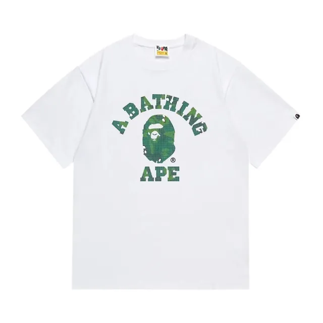 BAPE A Bathing Ape Tee Green Pixel Camo Logo