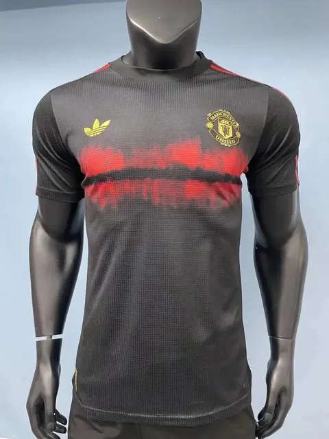 Adidas Manchester United Training Jersey Black Red Gradient