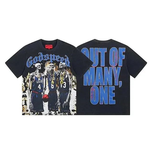 Godspeed Graphic Tee Skeleton USA Basketball Print