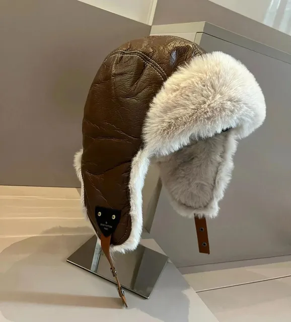 Louis Vuitton Aviator Hat Leather and Fur