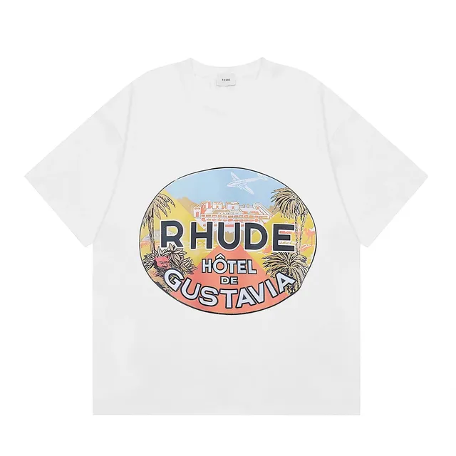 Rhude t shirts Hôtel de Gustavia Print
