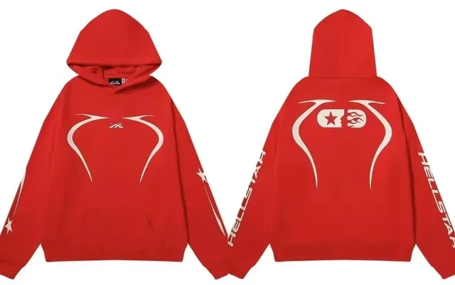 Hellstar Hooded Sweatshirt Star Flame Graphic