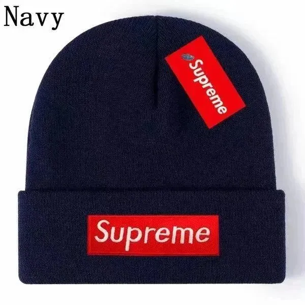 Supreme Box Logo Beanie Navy Red Box Logo