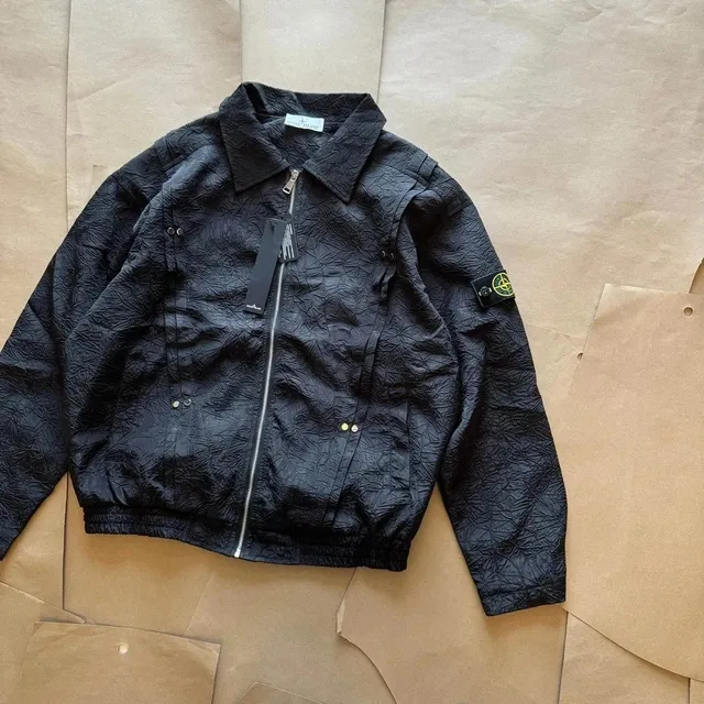Stone Island Crinkle Nylon Jacket Black