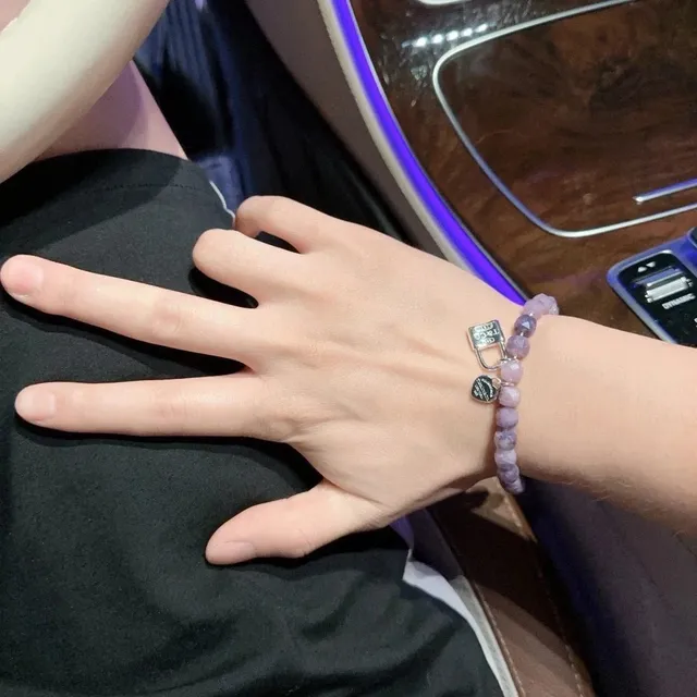 Tiffany & Co. HardWear Bracelet Amethyst Bead with Lock Charm