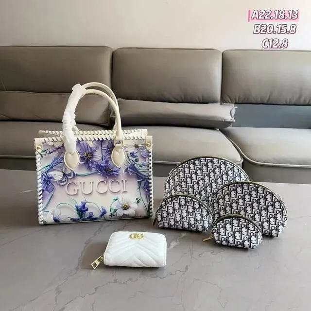 Gucci × Dior Floral Print Tote