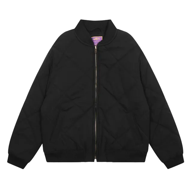 Chrome Hearts Quilted Bomber Jacket Black Diamond Quilt